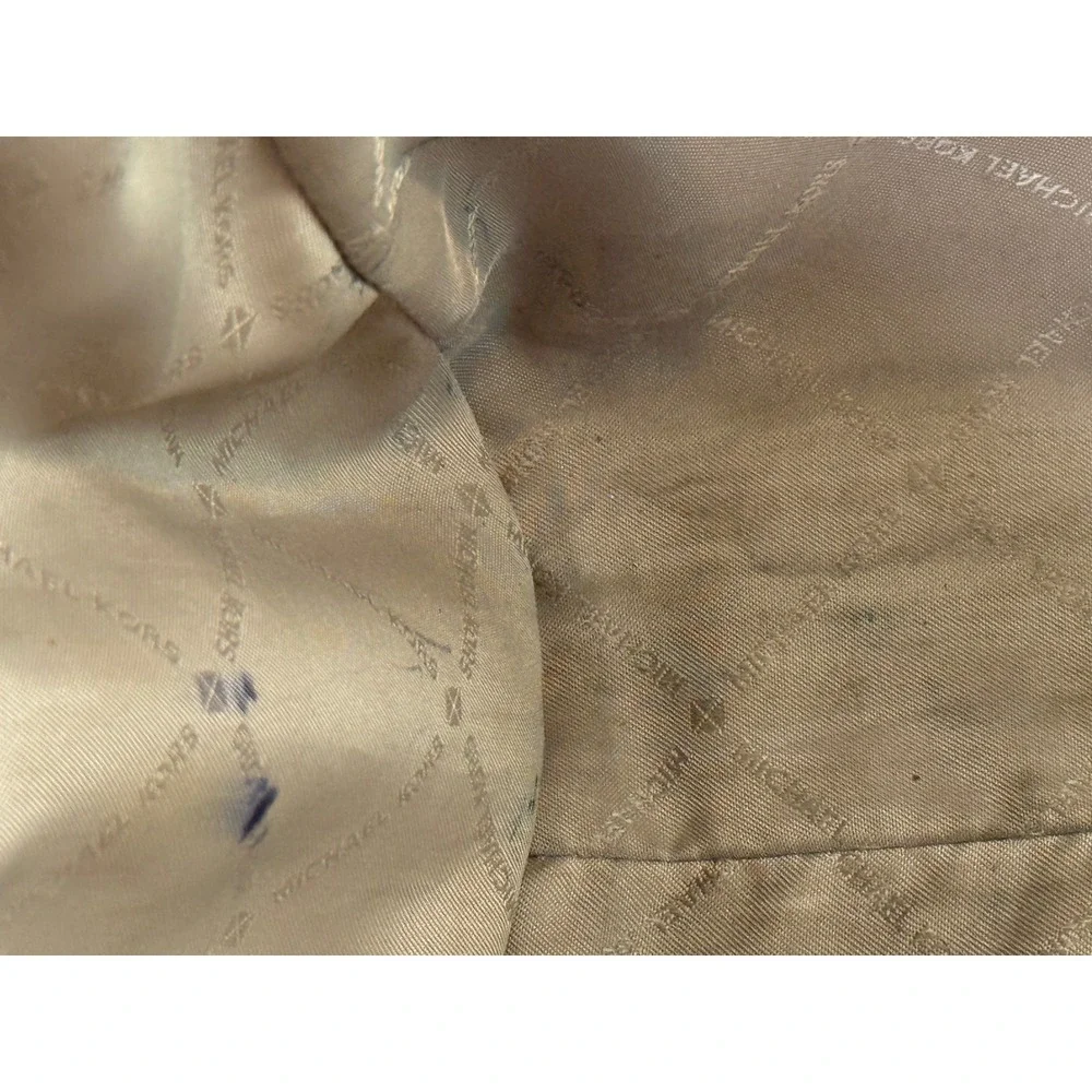 Michael Kors Jet Set East West Tote Brown Saffiano Leather Gold Chain Bag - Picture 9 of 12